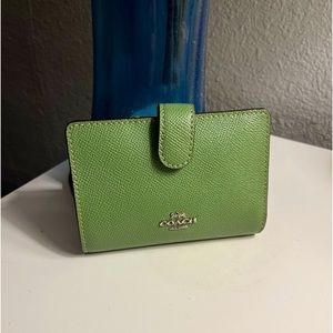 Green Coach folded wallet
